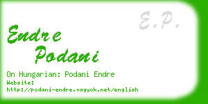 endre podani business card